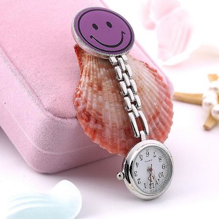 Leende Ansikte Sjuksköterska Fob Klocka Clip Medicinsk Användning Kvarts Klocka
