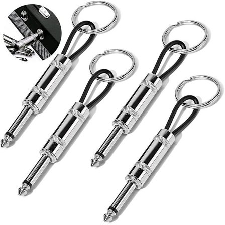 4 stk Lmell nøkkelholder, veggmontert gitarforsterker nøkkelholder, inneholder 4 gitarplugger gave