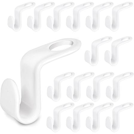 50 st Hängare Anslutningskrok, Heavy Duty Pp Material Cascading Hängkrokar Utrymmesbesparande Flockningskrok Organizer för garderobsskåp (vit)