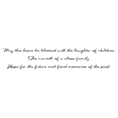 Väggord - May this home...