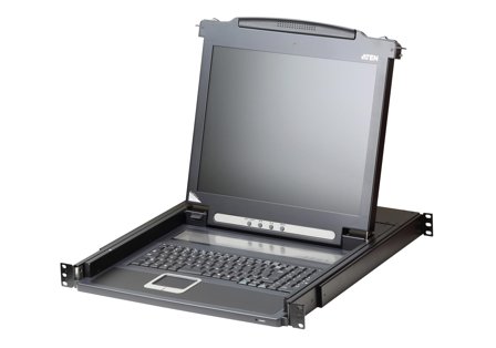ATEN 19" KVM console with 17" LCD screen, 1U, Nordic