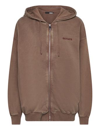 Over D Sweat Hoodie Tops Sweat-shirts & Hoodies Hoodies Brown ROTATE Birger Christensen