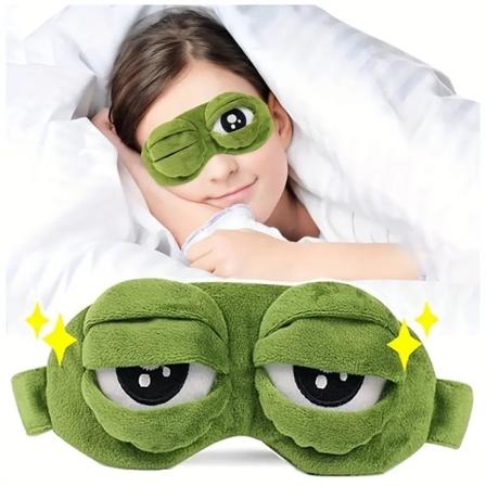 1 st sömnmask för kvinnor flickor män barn rolig söt sömnmask groda 3D sömn ögonmask för sovande Halloween-present