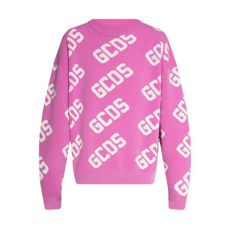 Gcds Sweater with logo Pink, Dame