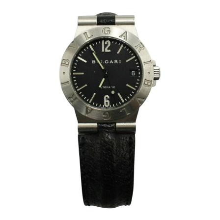 Bvlgari Vintage Pre-ejet Diagono Watch Sort, Herre Vintage Ure, Størrelse: ONE Size