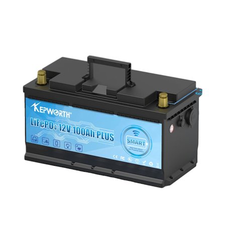 Lithiumjernfosfatbatteri, 12,8V 40Ah/100Ah/180Ah, med indbygget BMS og forlænget cykluslevetid.,12V 100Ah bluetooth