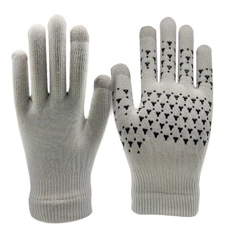 Varme vinterhandsker Cykelhandsker Bjergbestigningshandsker Skihandsker Skridsikre strikkede handsker Touchscreen-handsker Skihandsker Snehandsker Grå