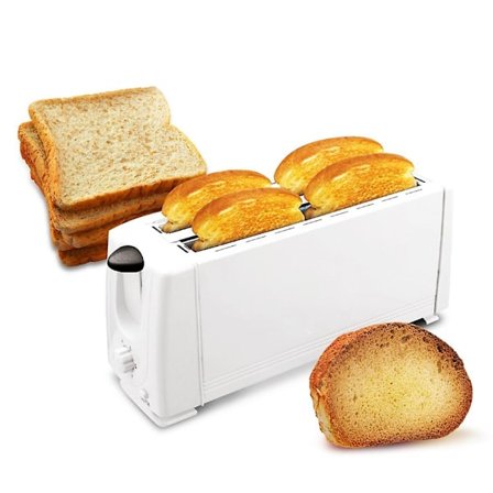 Brödrost EU Standard 220V Hem Rostfritt Stål kan Rosta Fyra Skivor Frukostbröd Sandwich L