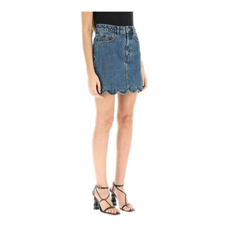 Self Portrait Denim Skirts Blå, Dame