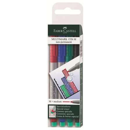 FABER-CASTELL Folienstift Multimark M non-p. 4-er Etui