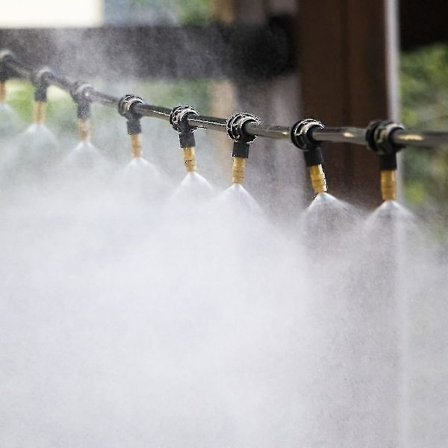 10m Automatisk Vandingskit Mikro-Tågespray Kølesystem Have Landbrug Drivhus Vandings Spray Messing Tåge