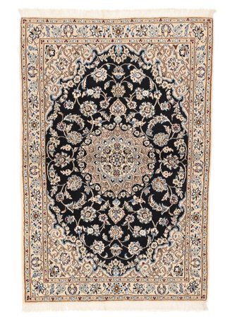 Hand Knotted Persian Nain Fine 9La Rug 98X147 Brown/Beige