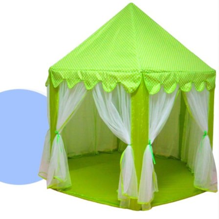 Smuk og elegant indendørs børnetelt med myggenet til sove- og legehuse - Grøn, 2 personer