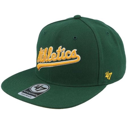 47 Brand - MLB Grön snapback Keps - Oakland Athletics No Shot Script Under Captain Dark Green/Yellow Snapback @ Hatstore