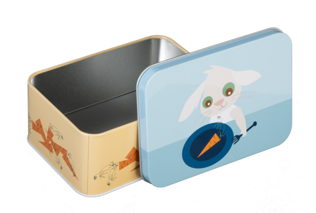 Blafre Matboks Metall Lille Kanin Blå