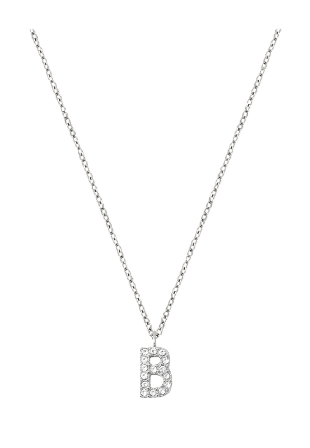 Mockberg Petite Stone Letter B Steel Necklace Smycken & klockor Dam Silver ONESIZE