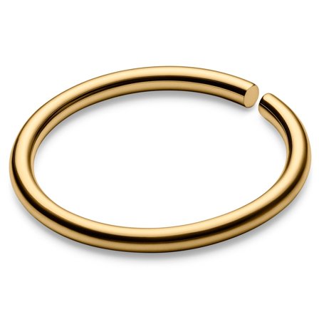 10 mm Nahtloser Piercing-Ring aus goldfarbenem Titan für Männer - Schmuck für Lippen-Piercings - Piercing-Schmuck