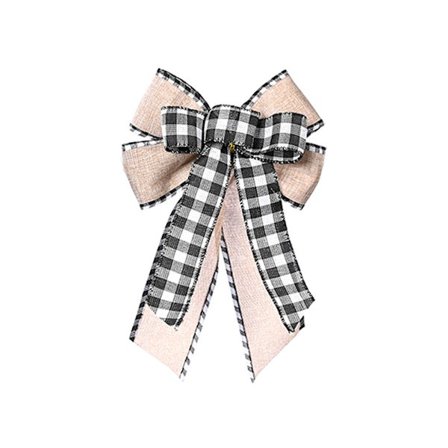 Rutete Sløyfe Julekrans Høytid DIY Håndverk Dørdekor Sløyfeknute Ornamenter