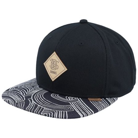 Djinns - Svart snapback Keps - Ma Pattern Rev. Black Snapback @ Hatstore