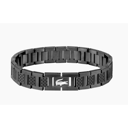 Collection Link Armbånd i rustfritt stål dekorert med petit piqué-mønster – Tilgjengelig for ham og henne