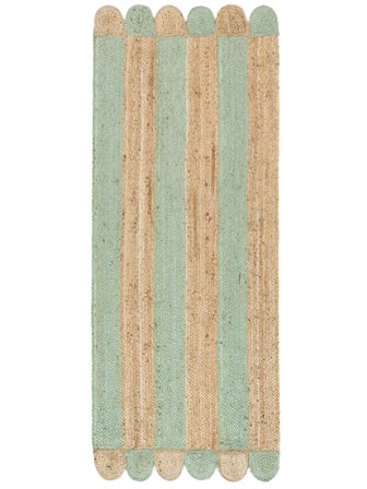 Indoor/Outdoor Rug Elba Green/Beige Runner Small