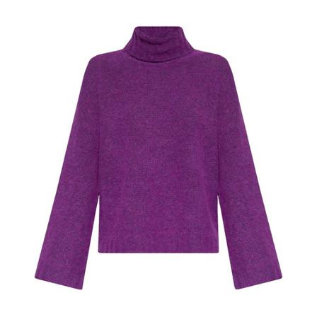 Gestuz Round-neck Strik Lilla, Dame Rullekraver