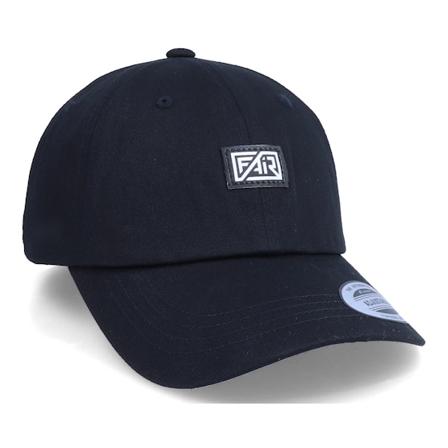 Fair - Patch Vinyl Logo Black Dad Cap Unconstructed Black Cap - @ Hatstore