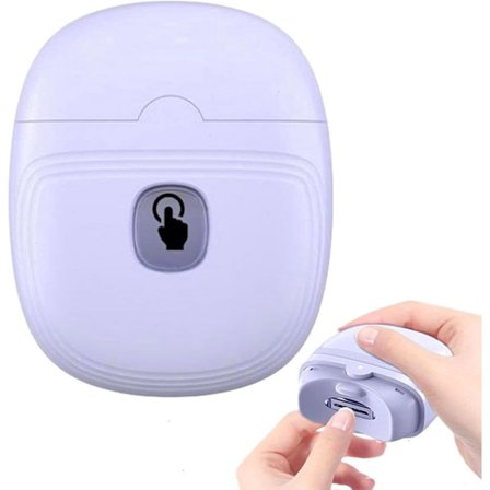 Electric Nail Clippers - Automatic Nail Scissors with 2 Speeds, Cordless Rechargeable, with LED Light