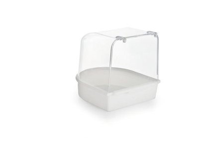 Fuglebadekar, Hvit - 13cm