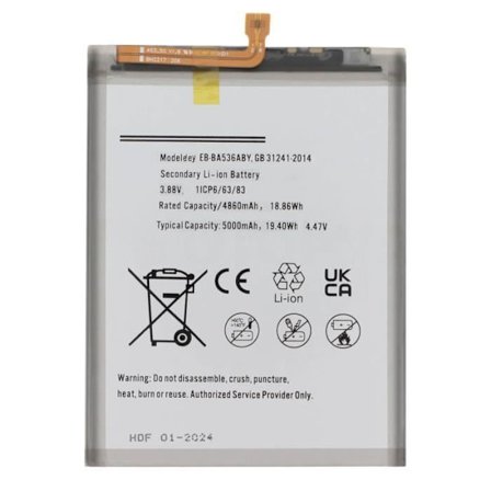 Sisäinen akku - ILMOITA - Samsung Galaxy A53 5G - 5000mAh - Valkoinen - Litiumioni