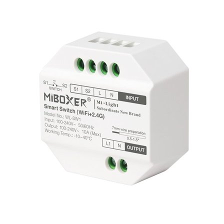 SYNERGY 21 LED Wifi Smart Switch 10A WiFi+2,4G *Milight/Miboxer*
