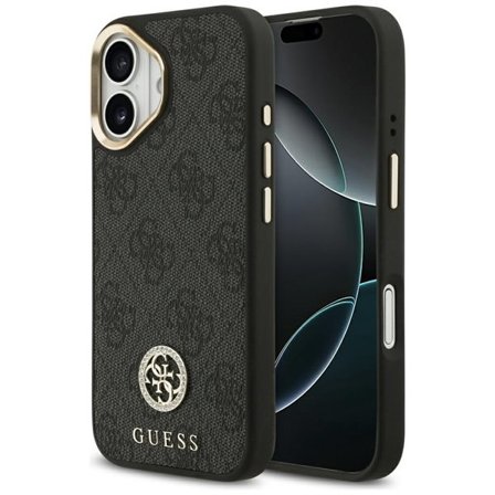 Guess 4G Strass Logo MagSafe-kotelo iPhone 17:lle - musta