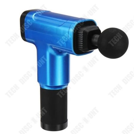 Fascia Massagepistol - TECH DISCOUNT - 6 Huvuden - Litiumbatteri - Blå