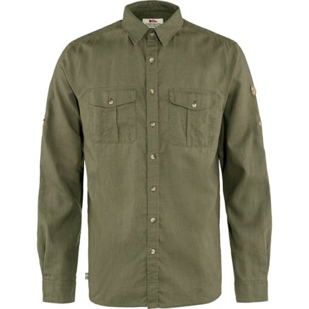 Fjällräven Men's Övik Travel Shirt in Green | Size: Small, Hemp
