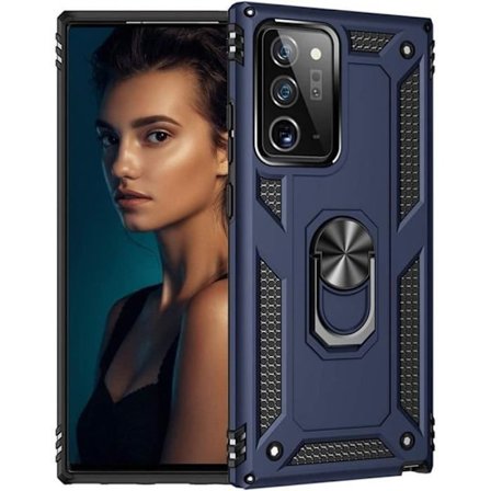 Skyddsskal - BOOLING - för Samsung Galaxy Note 20 Ultra - Hård - Marinblå - 360° Magnetisk Stöd