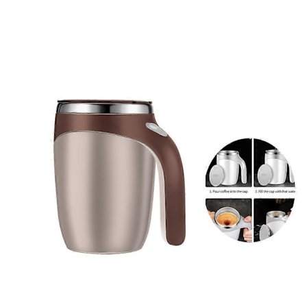 304 Rostfritt Stål Automatisk Magnetisk Elektrisk Kaffebryggare med Omrörningskopp för Kaffe 380ML