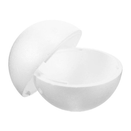 Hvid Skum Cirkel Stor Skumkugle DIY Dekorationsmaterialer 30 cm Diameter 1 stk