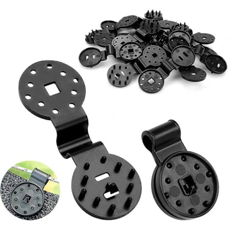 100 stk. skyggekludclips, kraftige låseclips til skyggenet, solbeskyttelse, havearbejde, genanvendelige sorte plastikclips til fuglenet