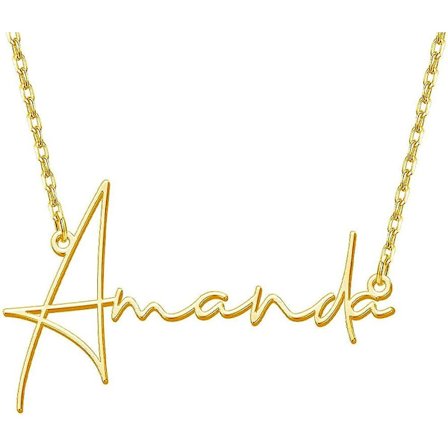 Personligt namn halsband för flickvänsgåvor, 18k guldpläterat flerskiktsnamn halsband personliga gåvor för fru mamma