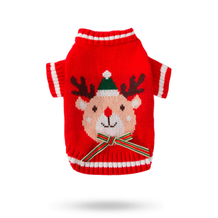 Urban Pup - Prancer's Red Sweater- Julkläder till hund