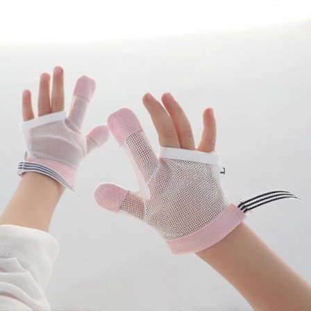 2 st Stop Suc Gs Småbarn Tumsug Stopp Bita Finr Skydd Justerbar Nät Tumpskydd L