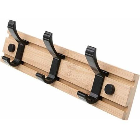 Vægmonteret knagerække med 3 aftagelige kroge, knagerække til vægmontering af håndklædehat