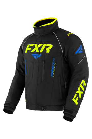 FXR Octane Skoterjacka Svart/Blå/Hi-Vis M