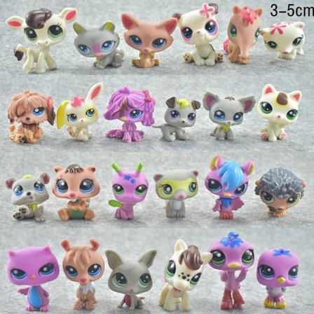 24 stk Littlest Pet Shop Stor Parti Dyr LPS Hunder Katter Aper Bjørner Løver Leker