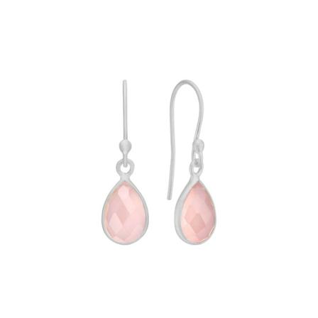 Frk. Lisberg, Sophie earrings pink chalcedon silver Roze, Dames, Maat:ONE Size