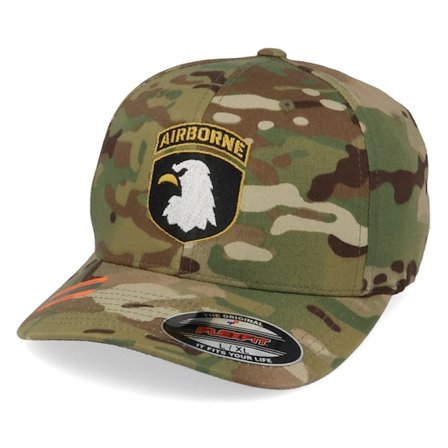 Army Head - Camo Flexfit Cap - Airborne Multicam Flexfit @ Hatstore