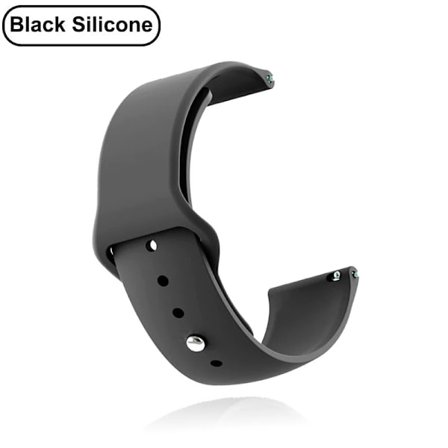 18mm 20mm 22mm Metallrem för Garmin Vivoactive 3 4 4s Band Watch Venu 2 2s SQ Forerunner 645 Armband Silikon Loop Nylon Armband Silikon Svart 20MM