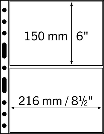 GRANDE A4 lommer - 2 C - Klar - Pakke med 5 stk. fra Leuchtturm