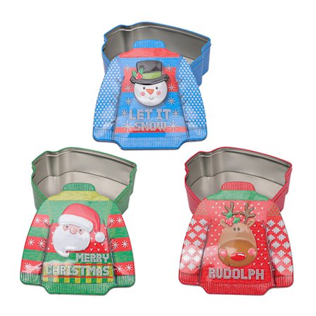 3x kagedåser - Julekagedåse - Juleopbevaringskrukke med