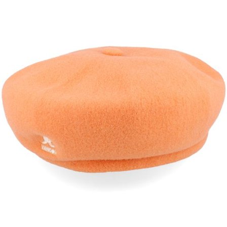 Kangol - Orange beret Hatt - Wool Jax Papaya Milk Beret @ Hatstore